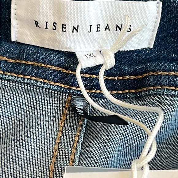 NWT Risen 90’s High Rise Wide Flare Denim Jeans Medium Wash Size 1X - Picture 5 of 7